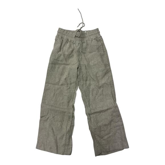 Quince Linen Pants Women’s Small Natural Drawstring Elastic Waist Casual Beige - Picture 1 of 5